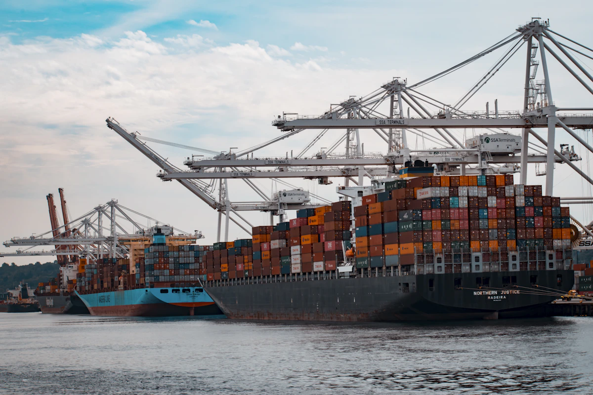 Port containers ready for shipment